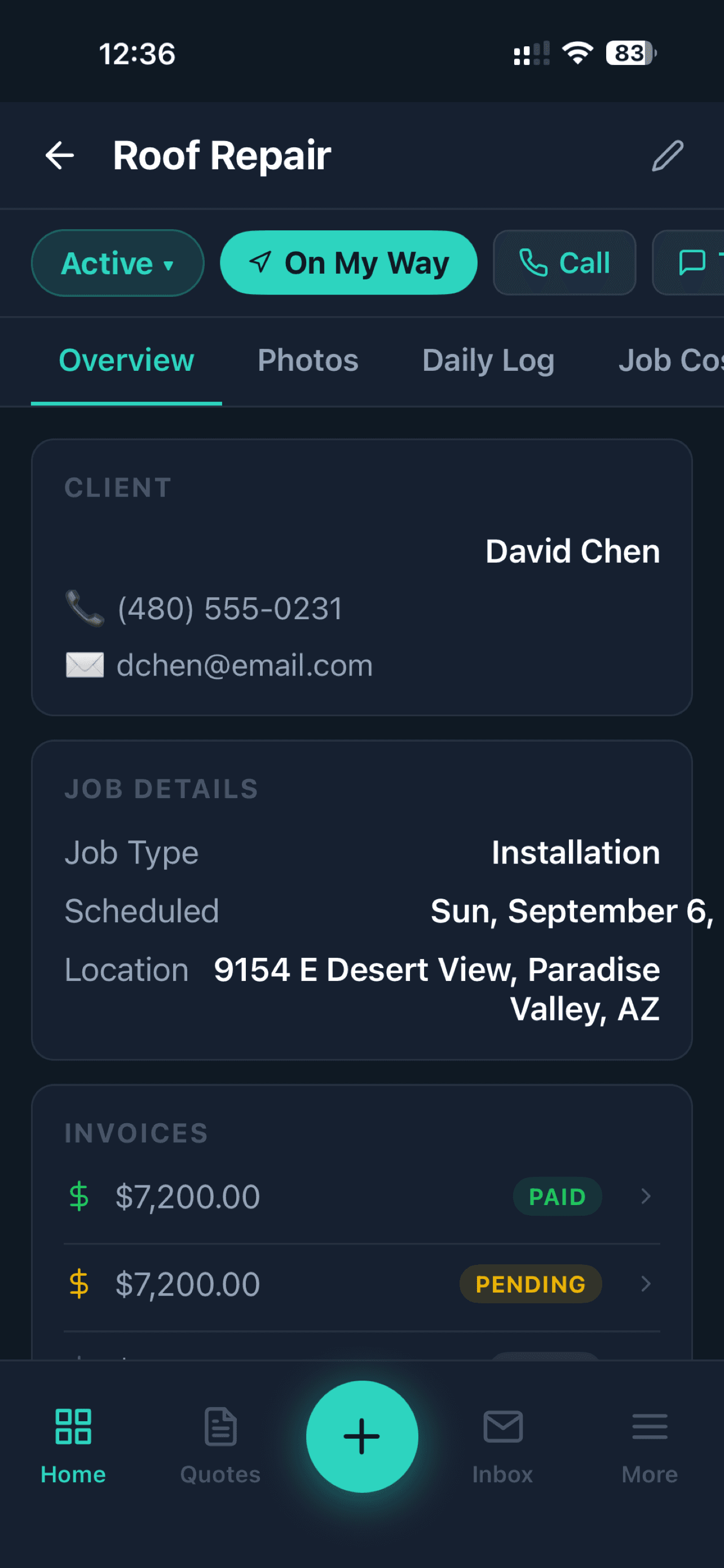 BuildBillRX job detail